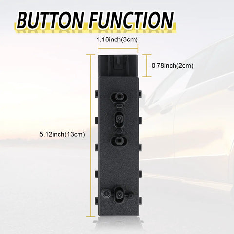 Dimensions of Driver Side Power Seat Switch 8 Way Recliner Tilt Control Replacement Fits Chevy Camaro Equinox Malibu 2010 2019
