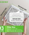 Installing Pleated 14x14x1 Air Filters 4 Pack MERV 8 For HVAC Furnace AC Actual Size 13.75x13.75x0.75 in vent system