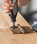 Heavy Duty EZ Lock Sanding And Grinding Rotary Tool Accessories Kit With Eighteen Pieces for sharpening a rusty hinge.