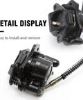 Beefed Up Left Hand Hydraulic Brake Caliper Assembly for 50cc to 150cc ATVs, detailed view