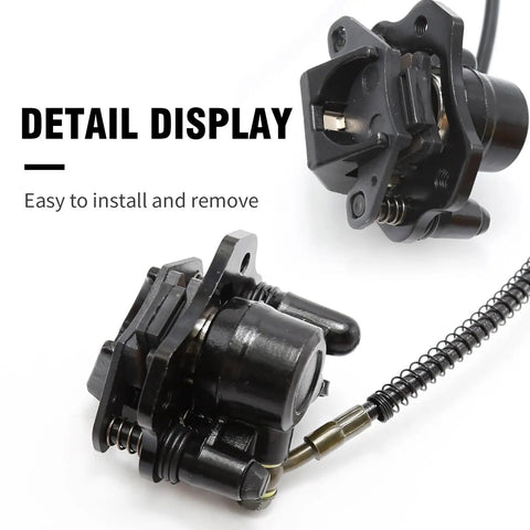 Beefed Up Left Hand Hydraulic Brake Caliper Assembly for 50cc to 150cc ATVs, detailed view