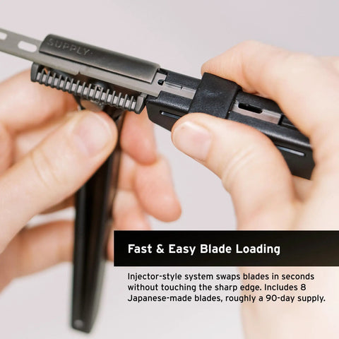 Single Edge SE Blade Refills For Men 8 Pack Japanese Made Stainless Steel Injector Razor Blades For Daily Shaves insertion