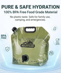 2 Gallon Collapsible Water Container With Spigot And Measurement Scale Portable Foldable Water Jug