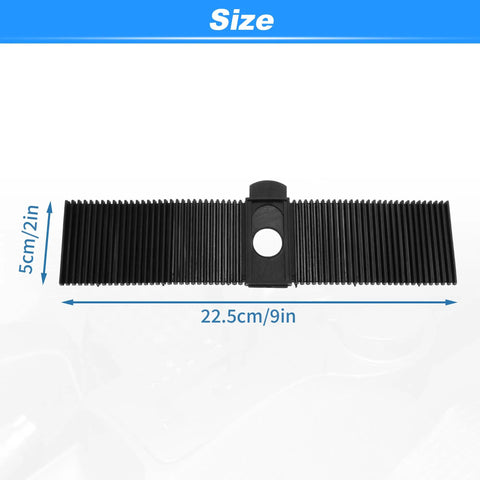 Automatic Gear Shift Slide Dust Cover For VW Beetle 2003 2004 2005 2006 2007 2008 2009 2010 Keeps Dust Out While Keeping Gear Shifts Smooth And Snug Precise Transmission Shifter Slider Fit 6Q1713273A showing dimensions 22.5cm x 5cm