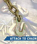 1/4 Inch Forged Clevis Grab Hook Grade 70 Set That Delivers 14,400 Lbs Breaking Strength Chain Hooks and components