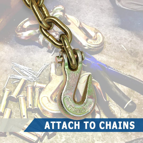 1/4 Inch Forged Clevis Grab Hook Grade 70 Set That Delivers 14,400 Lbs Breaking Strength Chain Hooks and components