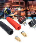 Top Tier 12 Piece Welding Cable Panel Connector Quick Fit Plug Socket Set With Red And Black ABS Housing For Super Stable Power Supply And Easy Grip During Heavy Duty Job Sites, showcasing connectors.