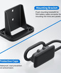 Mounting bracket and protective cap for 50 Amp Battery Quick Connect Disconnect Connector Kit For 6 To 12 Gauge Cables 12V Wire Harness Plug