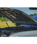 Toyota Tacoma Hood Lift Kit With Hydraulic Hood Assist installed showing hood open without prop rod