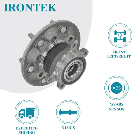 Front Wheel Bearing And Hub Assembly 515121 For Chevrolet Colorado 2009 2010 2011 2012 And GMC Canyon 2009 2010 2011 2012 4WD ABS 6 Lug Replacement Driver Or Passenger Side