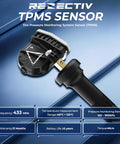 TPMS Sensor Set Of 4 433MHz Tire Pressure Monitoring System Replacements For Most Cars Preprogrammed And Ready To Activate With TPMS Scan Tool Plug And Play Easy To Install No Coding Required Perfect For Replacing Lost Or Dead Sensors, 433MHz sensor close-up