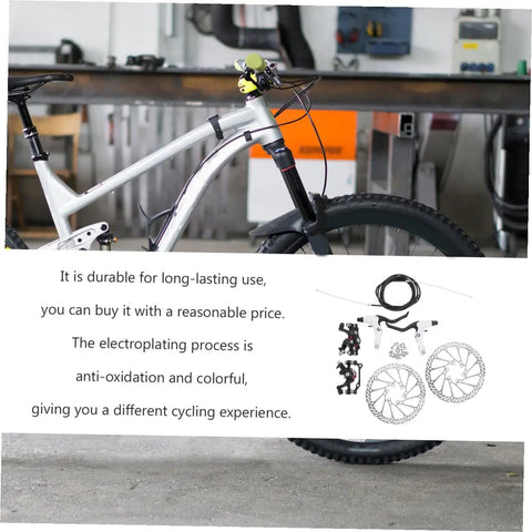 Heavy Duty Mountain Bike Disc Brake Pads For Hydraulic And Mechanical Setups Featuring Ventilated Core Design on bike's front.