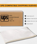 500 Pack 6.5X10 Shipping Label Sleeves Dead Simple Self Adhesive Packing Slip Pouches Waterproof Document Covers in box.