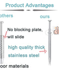 Comparison of two piercing tools, highlighting our high quality thick stainless steel design against others' poor materials.