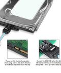 Slimline SAS 4.0 SFF8654 4i 38 Pin Host To SATA 7 Pin Cable For Internal Drives Ideal For Servers And PCs Fast Data Transmission X4 Target Connector 0.5M Length connecting SATA drive to SAS port