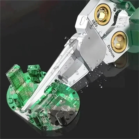 8-In-1 Electric Wire Stripping Machine Multifunction Pliers Tool For Cable Cutting Crimping Electrical Repair And Recycling Copper With Comfortable Grip over circuit board.