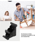 Man assembling table with Beefy Black Iron Folding Spring Hinge Table Leg Brackets Set for heavy duty support.
