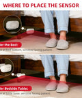 Bedside Alarm For Seniors With Wireless Motion Sensor And Five Volume Levels For Fall Prevention Dementia Care Portable Caregiver Pager That No Touch Alerts Caregivers Quickly When The Patient Moves Or Tries To Get Up, under bed placement