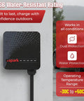 Level 2 EV Charger 11.5 kW 48A Hardwired Home Charging Station With Smart WiFi App Control in outdoor setting