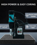 Zinnore Portable Magnetic Drill Press Boasts 2360 Lbf Hold Force And 700 Rpm Speed For Heavy Duty Steel Fabrication Projects, showcasing magnetic adhesion.