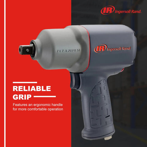 Rock Solid 1/2 Inch Drive Air Impact Wrench Featuring Twin Hammer Design And Titanium Housing For Reliable High Torque Output No Nonsense Professional Job Site Workhorse