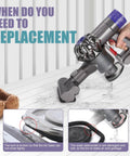 V6 Series Vacuum Dust Bin Lid Replacement Cap For DC58 DC59 DC62 DC72 DC74 And SV03 SV07 in use on vacuum cleaner.