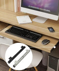 Heavy Duty 14 Drawer Runners Steel Keyboard Tray Slides Ball Bearings Smooth Silent Operation Under Desk Adds Rust Proof Material Service Life Boosts Efficiency Level Up Your Workspace Vibe, under desk keyboard tray
