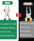 Comparison of 8 Inch MIG Welding Pliers with Nozzle Cleaner versus generic pliers, highlighting sharpness and durability.