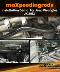 Adjustable Front Track Bar 0-6 Inch Lift for Jeep Wrangler JK JKU 2007-2018 Fits 2-Door 4-Door, Replaces Stock Length for Beefy Steering Control and Alignment, Heavy Duty Off Road Suspension Upgrade installed on Jeep JK 2013