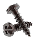 Knockout Antique Copper Pyramid Wood Screws With Tough As Nails Steel Body And Phillips Drive Self Tapping Action Ideal For Rough Framing Or Fine Cabinetry Projects Pack Of Two Five, close-up view of screws.