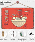 Funny Vintage Metal Sign Ramen Noodle Tin Wall Art 8 By 12 Inch Decor For Home Room Garage Office Kitchen Quirky Retro Poster Durable Aluminum Metal Sign With Pre Drilled Holes For Easy Mounting In Any Space.