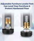 Adjustable Furniture Feet With One Quarter Inch Thread, Screw-In Leveling Feet For Tables And Chairs, Heavy-Duty Steel Support