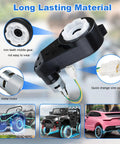 Two Pack 24V High Speed RS555 50000 RPM Gearbox For Kids Ride On Cars Upgrade Replacement Parts With 12mm Shaft, Heavy Duty Motor Gearbox