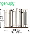 Extra Tall Baby And Pet Gate For Stairs And Doorways No Drill Pressure Mounted Fits Openings From 28.5 To 48 Inches 36 Inch Height