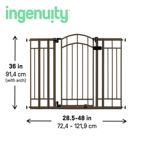 Extra Tall Baby And Pet Gate For Stairs And Doorways No Drill Pressure Mounted Fits Openings From 28.5 To 48 Inches 36 Inch Height