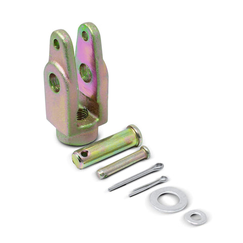 AS3000 Replacement Clevis Kit For Gunite Automatic Slack Adjusters Beefs Up Your Truck Gear With Standard Threaded Straight Clevis Push Rod 5/8-18 And Clevis Pin 1/2 Inch One Kit Per Slack Adjuster Heavy Duty OEM Replacement showing parts including clevis, pin, and washer