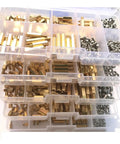 Brass Hex Standoff Set for Electronics M2 M2.5 M3 M4 Male and Female Pillars Spacers Nuts and Screws PCB Board Assortment Kit Stainless Steel Hardware for DIY Projects Raspberry Pi Arduino in organizer case