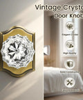 Vintage Crystal Glass Door Knobs Interior Privacy For Bedroom And Bathroom Antique Brass Locksets With Push Pin Inside Lock