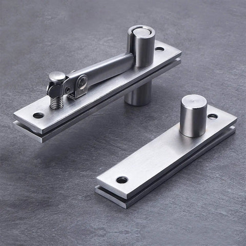 360 Degree Shaft Swivel Wood Door Hinge With Concealed Mount And Adjustable Gap Up And Down Pivot Hardware Silent Soft Close