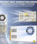 Universal 24V DC Power Supply SMPS 60W 110V to 240V AC to 24V DC Converter 2.5A with fan cooling and heat dissipation