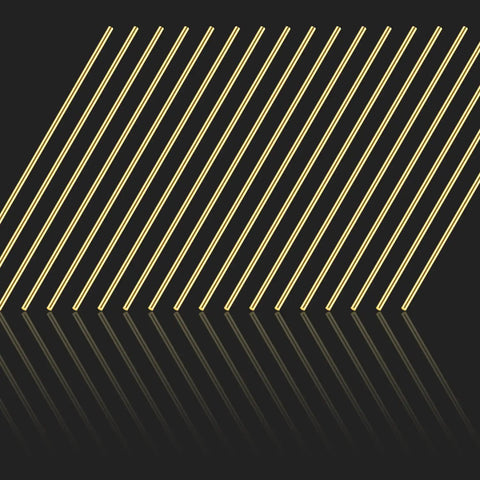 20 Pieces 2Mm Brass Rods For DIY Crafting Lathe Bar Stock 100Mm Long displayed on black surface, ideal for various metal projects.