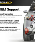 Image showing MX Plus OBD2 Bluetooth Scanner For iPhone Android And Windows Turns Your Phone Into A Pro Diagnostic Tool With OEM Support