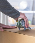 Using EZ Start Packing Tape With One Handed Dispenser 1.88 Inch By 55.5 Yard Crystal Clear Tape Roll to seal a box smoothly