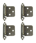 10 Pack No Slam Soft Close Cabinet Hinges Chrome Finish For Overlay Flush Mount Doors With Silent Hydraulic Damping 7x4x3 Cm Includes 50 Screws