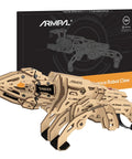Hands On 3D Wooden Mechanical Claw Model Kit For Adults And Teens ClawBot Puzzle With 190 Laser Cut Pieces Build Your Own Robotic Gripper STEM DIY Toy For Grown Ups And Students, assembled wood claw with box