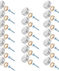 20 Pieces Stainless Steel Screw Cover Caps 0.63 Inch Diameter 16mm Mirror Finish Decorative Screws With Caps Silver Chrome