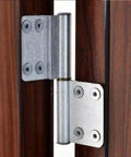 2pcs Thickened Aluminum Alloy Non Punch Sandblasting Door Hinge Set on wooden cabinet door