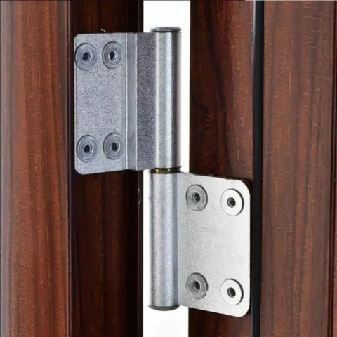 2pcs Thickened Aluminum Alloy Non Punch Sandblasting Door Hinge Set on wooden cabinet door