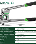 3 In 1 Tubing Bender For 1/4 Inch, 3/8 Inch, 1/2 Inch O D Copper And Aluminum Tubes, Pro Grade HVAC Tool For Air Conditioning