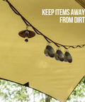 Heavy Duty Camping Lanyard Ten Feet With 19 Loops Daisy Chain Gear Hanger under tent with hanging cups